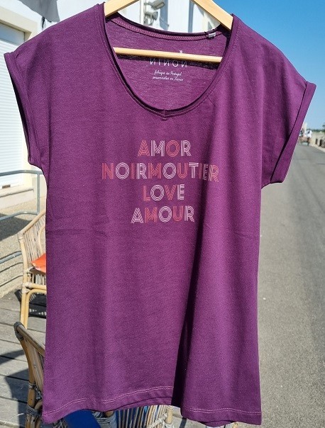 Tee-shirt femme Prune - Amor Love Noirmoutier