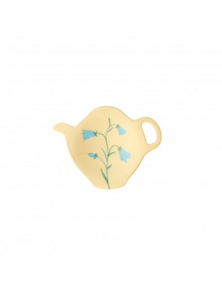 Repose sachet de thé jaune clair Papillon en mélamine